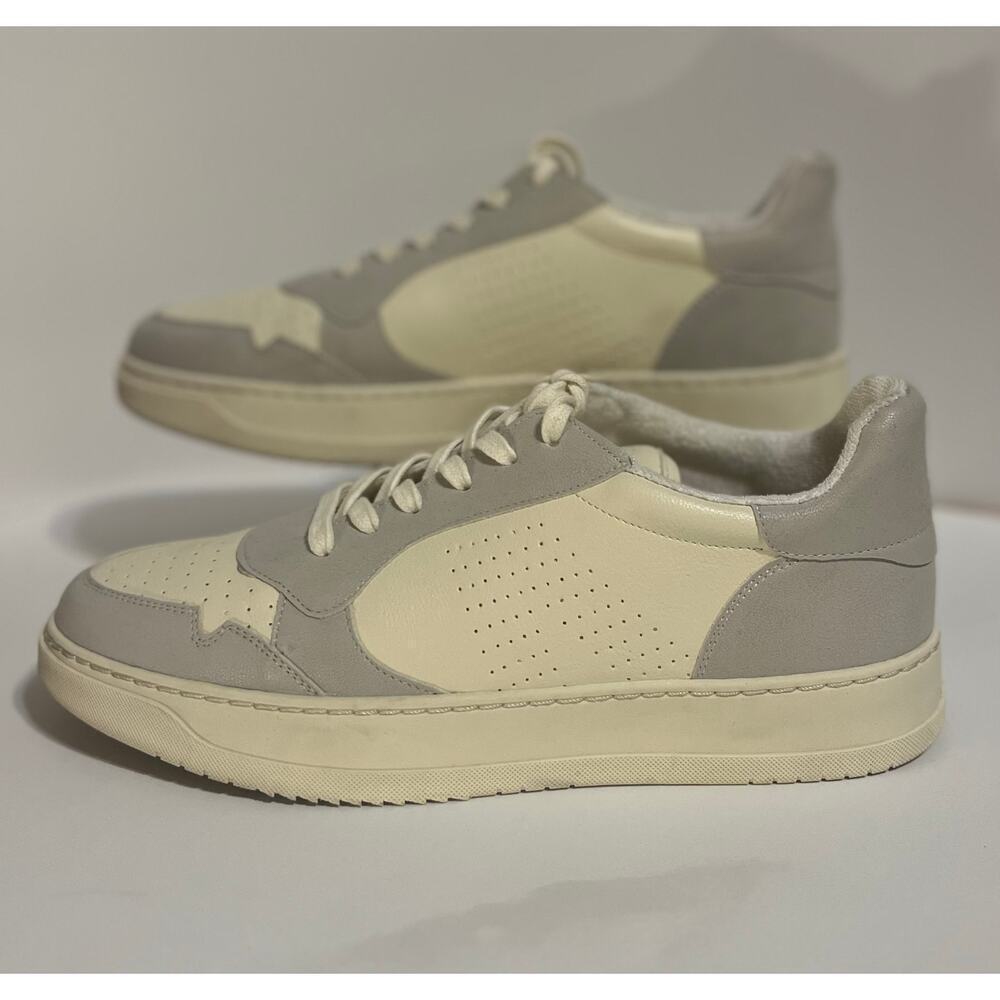 MIA Womens Platform Sneakers Shoes Sz 10 Gray Cream Lace Up Casual Color Block - Picture 2 of 7